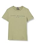 Tommy Hilfiger Jungen Essential Logo Tee S/S T-Shirt, Frühling Olive, 16 J