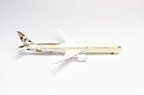 herpa 559676 – Boeing 787-10, Etihad Airways Dreamliner, Wings, Modell Flugzeug mit Standfuß, Flieger, Modellbau, Miniaturmodelle, Sammlerstück, Kunststoff, Mehrfarbig - Maßsstab 1:200