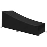 Abdeckung für Gartenmöbel Gartenliege Abdeckung Wasserdicht Gartenliege Schutzhülle 600D Oxford-Gewebe Anti-UV mit Wasserdichter Streifen und 4 Winddichte Schnalle (200x75x40/70cm)