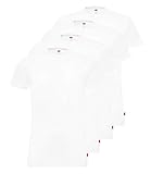 Levi's Herren Crew Neck T-Shirts Stretch Cotton 905055001 4er Pack, Farbe:Weiß, Menge:4er Pack (2X 2er), Größe:L, Artikel:-300 W