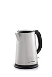 Grundig WK 5620 Wasserkocher schnurlos Edelstahl, Schwarz, 2200, 1.7