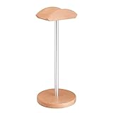Pkfinrd Kopfhörer-Stand-Universalholz-Kopfhörer-Stand-rutschfeste Platz sparen for Gaming-Kopfhörer (Color : Silver, Size : One Size)
