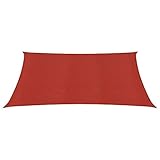 Susany Sonnensegel Sonnenschutz Windschutz Sonnendach UV-Beständig Balkon Garten Rot 5x5 m HDPE
