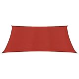 Susany Sonnensegel Sonnenschutz Windschutz Sonnendach UV-Beständig Balkon Garten Rot 5x5 m HDPE