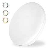 Tageslichtlampe, 10000 Lux Lichttherapielampe mit 3 Lichtfarben und 5 Lichtintensität, Flimmer-und UV-freie Vollspektrumlampe mit Stufenlosem Dimmer, LED Tageslichtleuchte mit Timer (10000 Lux)