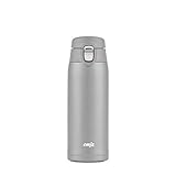 Emsa N21510 Travel Mug Light Thermo-/Isolierbecher aus Edelstahl | 0,4 Liter | 8h heiß | 16h kalt | BPA-Frei | 100% dicht | auslaufsicher | spülmaschinengeeignet | Klappverschlussystem | G