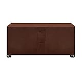 VERYNIU Abdeckung für GartenmöBel, SchutzhüLle GartenmöBel 130x130x74cm, Multi-Größe rechteckige Anti-UV Regenschutz und Staubfest 420D -Oxford Gewebe Tischtennisplatte Abdeckung - Kaffeefarb