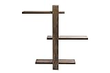 Royal-Office Wandregal Holz Verschiebbare Regalbretter | Hängeregal Schweberegal Wandregal Eiche Massiv | Schwebendes Holzregal Dekoregal | Wand Regal Wanddeko Wohnzimmer Schlafzimmer | 64x40