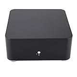 Xirfuni Mini-ITX-Computergehäuse, HTPC-Gehäuse aus Aluminiumlegierung, PC-Gehäuse mit Oberflächenfrostbehandlung, für das ITX-Motherboard(Schwarz, USB3.0)