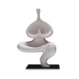 Yoga-Ornamente, Weiche Dekorationen, Nordisches Modellheim-Wohnzimmer, Porträt-Veranda-Skulptur, Denker-Statuen-Dekoration,Weiß