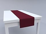 Tom'Shop Tischläufer [Weinrot, 40cm x 140cm] Table Runner Läufer Tisch-Deko Tischband Tafeltuch Tischtuch Tischw