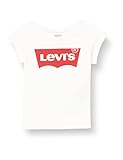 Levi's Kids Baby-Mädchen T-Shirt mit Logoprint, weiß, 12 Monate (80)