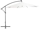 WREEE Garden Parasols Market Wasserdichter, winddichter und UV-Schutz 350 cm Regenschirm mit Ausleger, geeignet für Garten, Außenpool, Terrasse, S