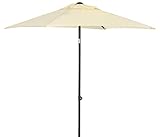 Dehner Sonnenschirm Andros, ca. 210 x 150 x 160 cm, Polyester, beig