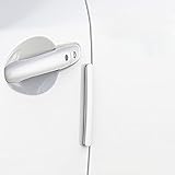 Kaxceay BA-SEUS 4 STÜCKE Auto Türschutz Rand Ecke Protector Wachen Styling Formteil Schutzstreifen Kratzerschutz Auto Tür Absturz Bar Auto Anti-Kollisions-Aufkleber (Color : White 4Pcs)