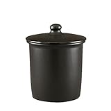 Pfeiffer-Gerhards Keramikmanufaktur Rumtopf Nero - Moderner Rumtopf 3 Liter Volumen - Keramiktopf (19 x 19 x 23cm)