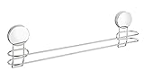 WENKO Static-Loc Plus Handtuchstange Osimo, Handtuchhalter für Bad & Co., Befestigen ohne bohren, sicherer Halt durch statische Haftung auf glatten, luftundurchlässigen Flächen, 45 x 13 x 6 cm, S