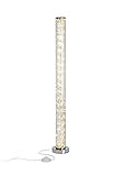 Northpoint Micro LED Tower Lichtsäule Standleuchte Stehleuchte Warmweiß Fußtrittschalter hochglanz Chrom-Look Standfuß/Abdeckung