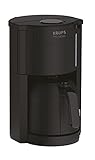 Krups Pro Aroma KM3038 | Filterkaffeemaschine 1 Liter | Fassungsvermögen mit Thermokanne | 800 Watt | für 10-15 Tassen Kaffee | schw