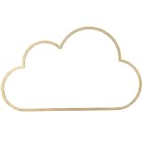 Holz Wolke 24cm x 1cm x 3mm Holzring Wolke Wolkenförmige Holzring Bambus Natur Anhänger zum Basteln Makramee DIY Knoten Wickeln Traumfänger Floristik Wanddeko Fensterdek