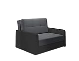 mb-moebel kleines Sofa mit Schlaffunktion und Bettkasten Schlafsessel Gästebett Jugendsessel Couch Bettsofa ERIK02 (Bahama 34 + Bahama 36)