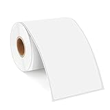 HokLapaper Thermo-Versand-Etiketten, 10,2 x 15,2 cm, 1 Rolle mit 250 Etiketten, Papier-Aufkleber, kompatibel mit Rollo, Zebra und anderen Thermo-Desktop-Druckern, kommerzielle Qualität, weiß (1 Rolle)