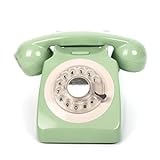 GPO 746ROTARYGREEN Retro Telefon mit Wählscheibe im 70er Jahre Design Minzgrü