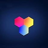 LWX LED Sechsecker Modulare Wabenquantenlicht Urlaub Dekor Licht, Intelligent Hintergrund Wand Stimmbedienung Schlafzimmer Wandlampe (3 Scheiben, 6 Scheiben, 10 Scheiben),3 S