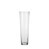 Leonardo Konisch Boden-Vase, handgefertigte Glas-Vase, konisch geformte Blumen-Vase, Deko-Vase aus Glas, mit massivem Eisboden, Höhe: 60 cm, 029547