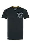Camp David Herren T-Shirt mit V-Neck und Back