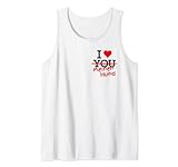 I Love Meinen Hund Ich liebe Dogs Dog Tier mit Herz Rot Tank Top