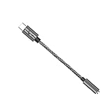 Baoblaze Typ C bis 3,5 Mm, USB C bis Mic Jack Audio Dongle Kabel Audioadapter Stereo Kopfhöreradapter, Externer Mikrofonadapter, Schw