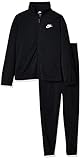 Nike Unisex-Kinder U NSW HBR Poly Tracksuit Trainingsanzug, Black/Black/(White), M