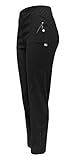 sockenhimmel Damenhose leichte Thermohose Hose für milde Wintertage Schlupfhose Outdoor Funktionshose Innenfutter aus Mikrofleece (42-44, Schwarz)