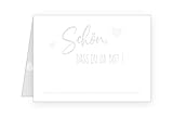 Edition Seidel Set 50 Premium Tischkarten Platzkarten Namenskarten Hochzeit - Geburtstag - Taufe - Kommunion - Konfirmation - Feier (Grau/Silber, 50 Karten)