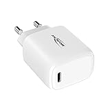 Ansmann iPhone Ladegerät 20W - USB C Port mit Power Delivery 3.0, kompatibel mit iPhone 12/12 Mini/12 Pro/12 Pro Max, Galaxy, Pixel 4/3, iPad Pro, AirPods Pro, Weiß