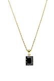 PAUL VALENTINE ® Modern Treasure Collection: Treasure Coin Necklace, Treasure Necklace Rose Radiant und Treasure Necklace Black Radiant in verschiedenen Ausführungen für Damen (Black Radiant Gold)