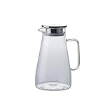 YAZHUANG8 Glaskrug mit Deckel Eistee Krug Wasserkanne heißes kaltes Wasser Eistee Wein Kaffee Milch und Saftgetränk (Size : 1500ML)