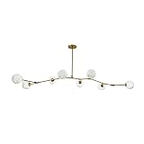 Gold G9 Sputnik Kronleuchter 8,Flache Deckenbeleuchtung (Farbe : Golden, Size : 180 * 60cm)