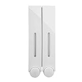 MagiDeal 2X Seifensp Ender Dusch Shampoo Pumpe Flasche Box Restaurant Büro Doppel Weiß