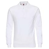 DSDFSVEW Herren Poloshirt, langärmelig, modisch, leger, Baumwolle, schmale Passform, Herren-Trikots in Übergröße, weiß, M