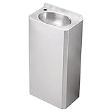 Stand-Waschbecken-Kombi-Badezimmer-Waschtisch, Kompaktes freistehendes Waschbecken-Set mit Wasserhahn und Abfluss-Kombination, Hochleistungs-Edelstahl-Waschbecken, Für Hotels Öffentliche T