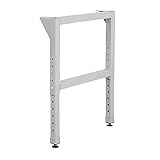 HEMMDAL Werkbankfüße – 2 Stück, 75 cm Tiefe – höhenverstellbare Tischfüße – Made in EU – Füße für Werkbank, Arbeitstisch, Schreibtisch, etc. – aus stabilem Stahl – pulverb
