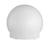 WOFI Tischleuchte, Durchmesser 30 cm, Energieeffizenzklasse geeignet für Leuchtmittel der EEK A++ bis E, Kunststoff-Kugel inklusive Erdspieß, 1-flammig, Serie Lua, 1 x E27, 25 W, 250 V, weiß