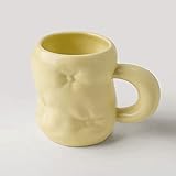 AJMINI Kaffeetasse mit Griff, Porzellan Espresso-Tassen, Tee-Milch-Bier- Becher mit Holzgriff Water Cup Home Office Drinkware (Color : A)