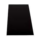 ABS Kunststoff Platte 1000x490mm Farbe Schwarz in Stärken 2mm- Einseitige Schutzfolie - Top Q