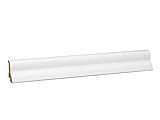KGM Sockelleiste Marburger Profil – Weiß folierte MDF Fußbodenleiste – Maße: 2500 x 20 x 40 mm – 1 Stück
