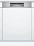 Bosch SHI4HCS48E Serie 4 XXL-Geschirrspüler Teilintegriert, 60 cm breit, bis 92,5 cm extra hoch, Besteckschublade ,Silence Programm besonders leise, Extra Trocknen auf Knopfdruck