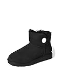 UGG Damen W Mini Bailey Button Bling Classic Boot, Schwarz, 40 EU