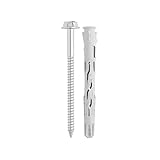 BATIFIX Allzweck Rahmendübel | Langschaftsdübel | hochwertiger Dübel mit Sechskantkopf Schraube | ETA Zulassung (10, 10x80 mm)